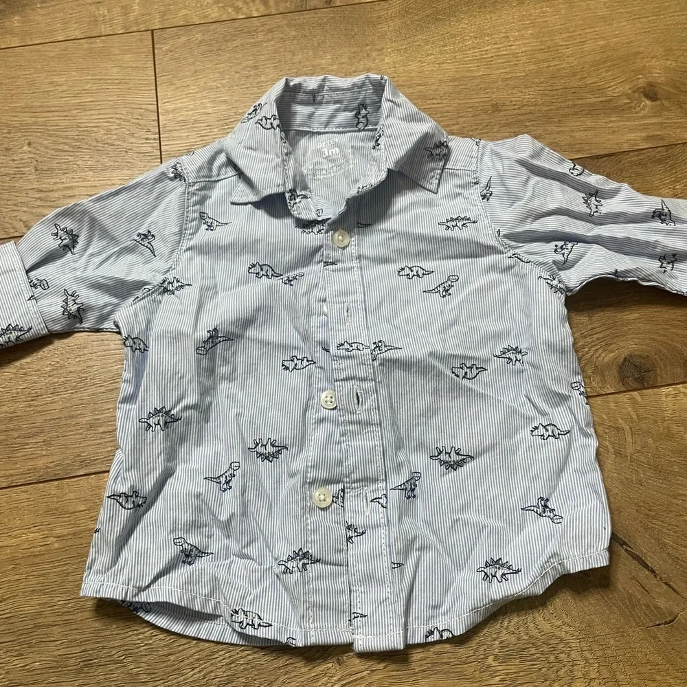 Baby Boy  3M Clothing Bundle – Footed Onesie & Carter’s Dressy Outfit